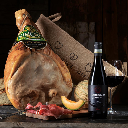 Cesto di Natale "Parma" - Prosciutto di Parma DOP e Amarone Valpolicella DOCG