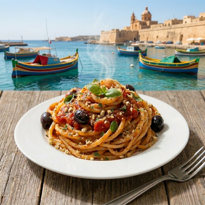 Box Malta - Un morso di sole... Strangozzi Bio al pomodoro con olive e briciole croccanti