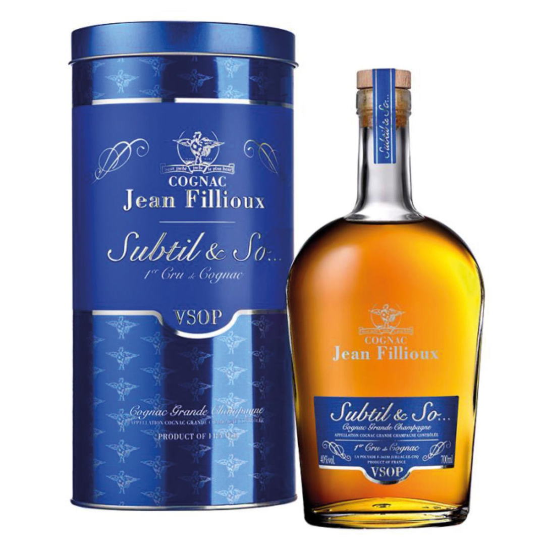 Cognac VSOP Subtil & Xo Grande Champagne Jean Fillioux in tubo 70cl