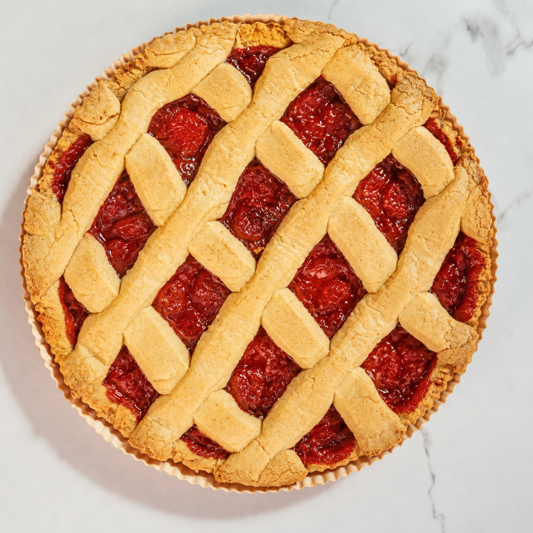 Crostata alla Fragola 51% farcitura alla frutta Pasticceria Biellese "Brusa" 400g