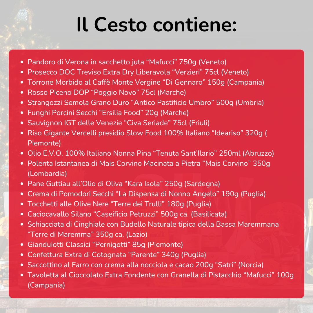 Cesto di Natale "Allegro Folletto" - 19 Prodotti Tipici