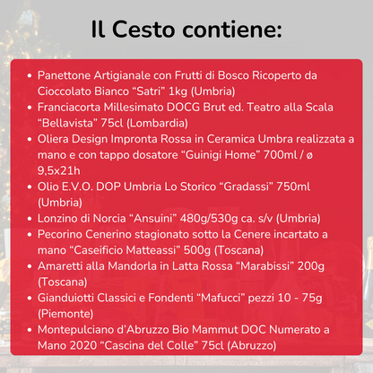 Cesto di Natale "Lusso Intrigante" - 9 Prodotti Gourmet