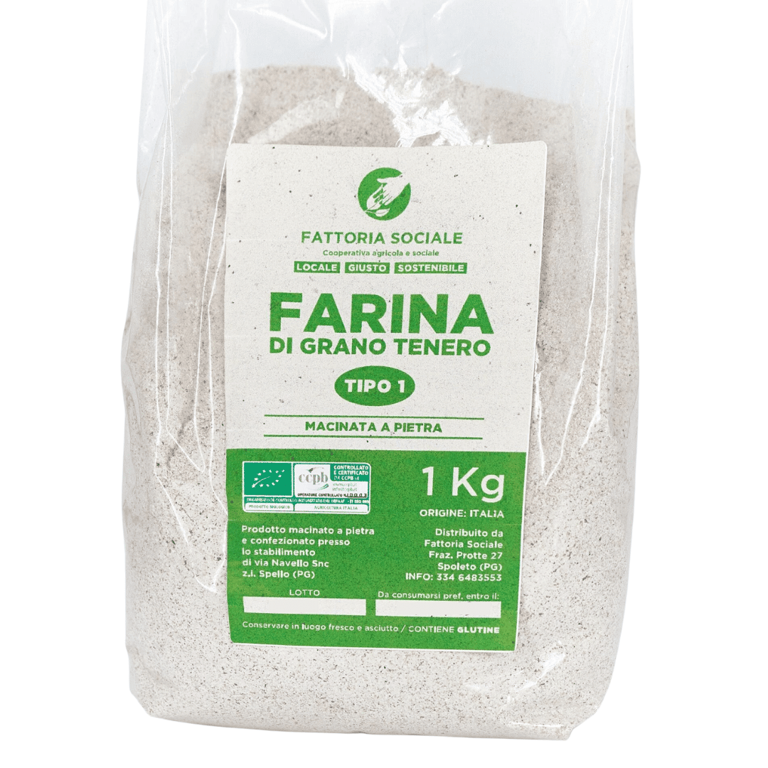 Farina di grano tenero Biologico tipo 1 Fattoria Sociale 1kg