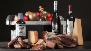 "Rustica" Christmas basket - 10 food products | Selection of cured meats and cheeses