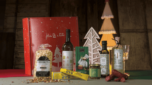 Cesto di Natale "Un Bicchiere di Vino" - 8 Prodotti Alimentari
