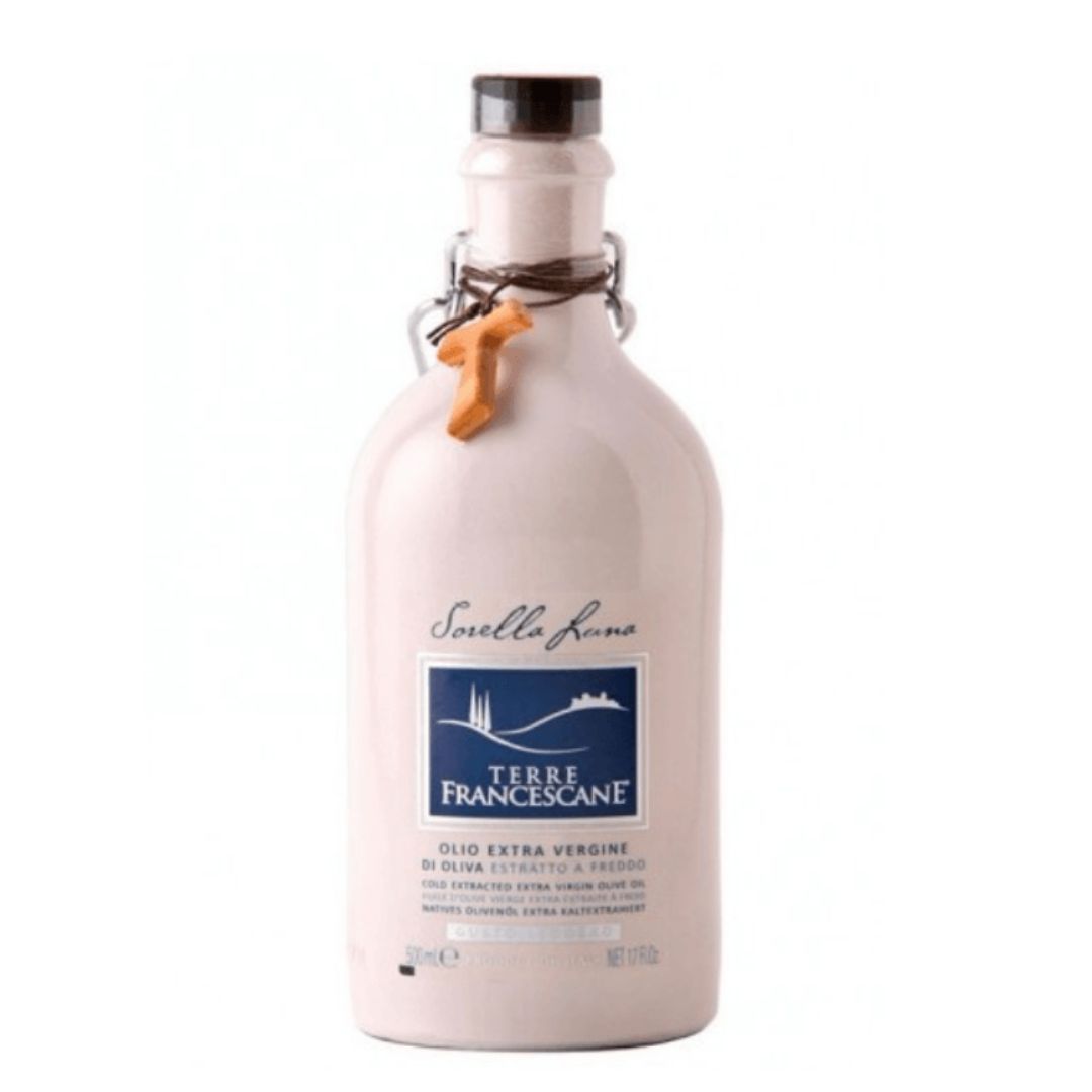 Olio E.V.O. in Orcio "Sorella Luna" gusto Leggero 100% Italiano "Terre Francescane" 500ml