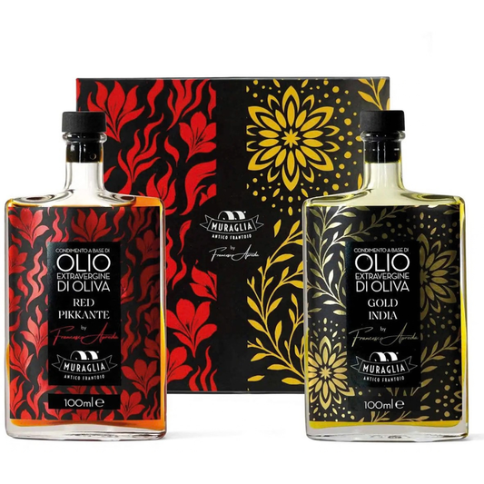 Cofanetto Oli Aromatici "by Francesco Apreda" Gold India e Red Pikkante "Muraglia" 2x100ml