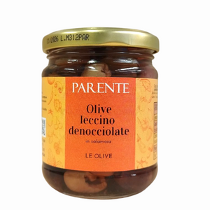 Entsteinte Leccino-Oliven in Parente-Salzlake 190 g