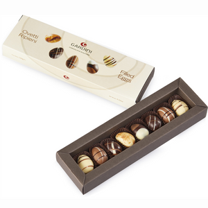 Verschiedene Schokoladeneier in Gardini-Geschenkbox 128g 8St