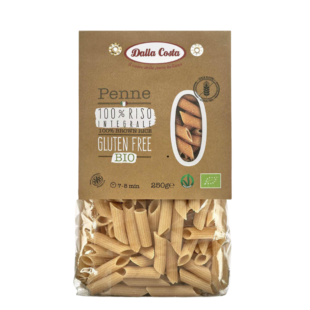 Penne Vegane Bio di Riso Integrale Senza Glutine Dalla Costa 250g