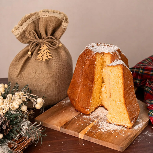 Klassisches Pandoro „Mafucci“ handwerkliches Rezept im Stoffbeutel