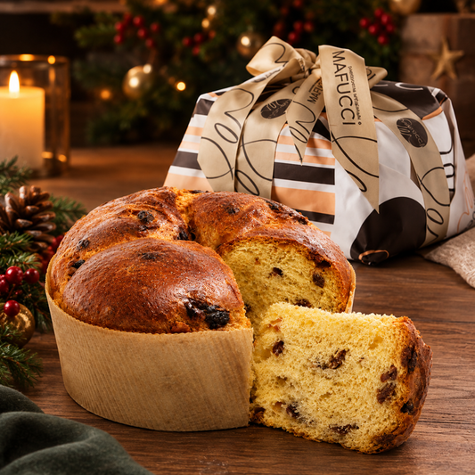 Panettone Tradicional Bajo Envuelto a Mano "Mafucci" receta artesanal