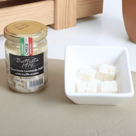 Quartirolo Lombardo DOP sott'olio con Tartufo Arrigoni 140g