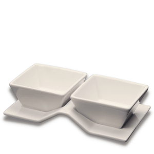 "Guinigi Home"appetizer set in white porcelain