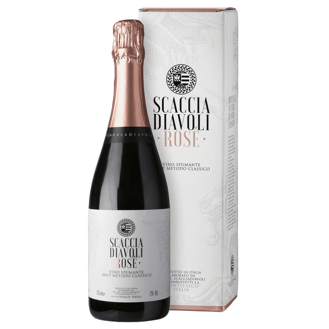 Spumante BRUT Rosé metodo classico astucciato Scacciadiavoli Magnum 1,5L