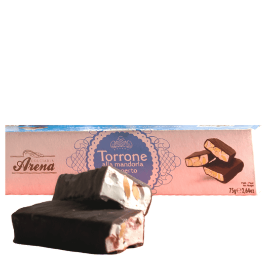 Torrone classico alla Mandorla ricoperto al Cioccolato "Arena"