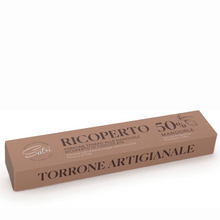 Carica l&#39;immagine nel visualizzatore di Gallery, Torrone ricoperto al Cioccolato tenero artigianale &quot;Satri&quot; con 50% di Mandorle 100g
