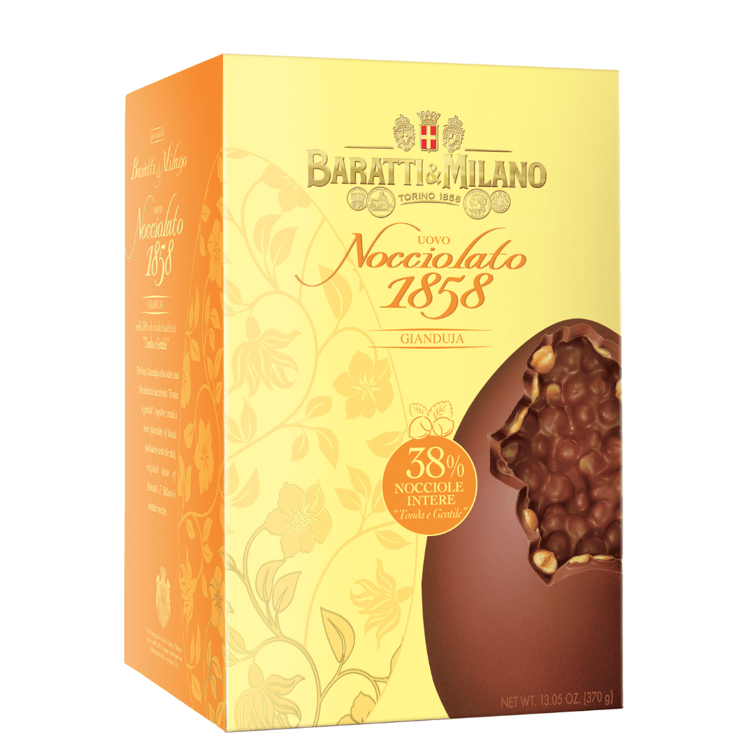 Uovo Nocciolato Gianduja con 38% di Nocciole Intere Baratti&Milano 370g