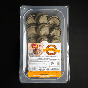 Artisan tortelli with "Sheep's Blue" &amp; 100% Umbrian potatoes with locally sourced puff pastry "Il Pastarolo" 550g