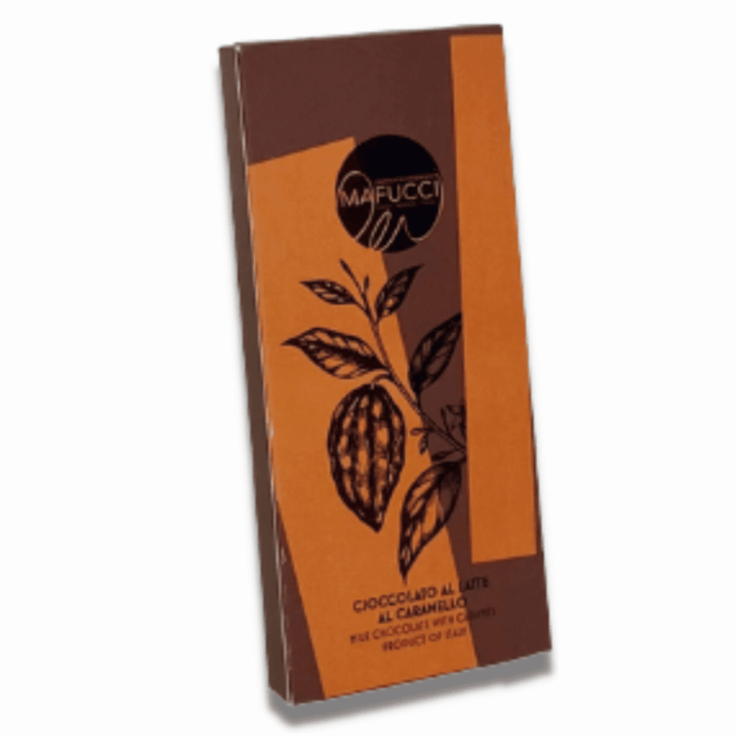 Mafucci Caramel Flavored Milk Chocolate Bar 100g