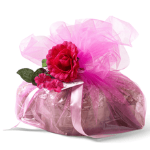 Load image into Gallery viewer, Colomba Pasquale Classic&quot;Mafucci&quot;Made with pink tulle, satin ribbon and floral decorations.
