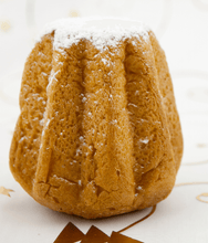 Load image into Gallery viewer, Pandoro&quot;Mafucci&quot;with Lemon Cream and White Chocolate flakes in yellow&quot;Corolla&quot;box artisan recipe
