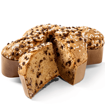 Colomba al Cioccolato in Goccie e Glassa alle Nocciole ricetta artigianale confezionata a mano con tnt Marrone "Mafucci" 750g