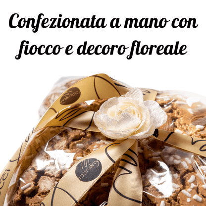 Colomba Classica ricetta artigianale confezionata a mano "Mafucci" - ricoperta con Glassa alle Nocciole