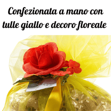 Load image into Gallery viewer, Easter Colomba with Chocolate and Orange&quot;Mafucci&quot;Yellow Tulle and Flowers gift box
