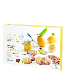 Farfallina al Farro con crema di Limone in scatola regalo Satri 200g
