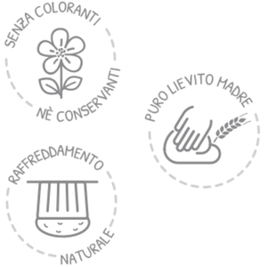 Colomba mit Schokoladentropfen und „Mafucci“-Haselnussglasur, Lavendelpaket und Blumendekoration