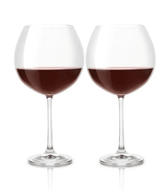 Load image into Gallery viewer, Set of 2 Guinigi Home&quot;Burgundy&quot;glasses in Bohemian Crystal
