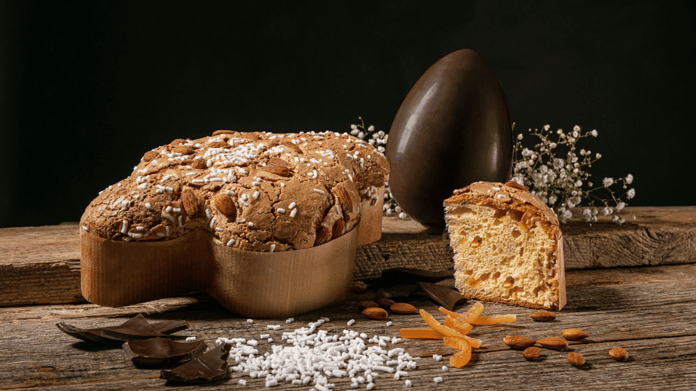 Cesto di Pasqua "Magica" - Uovo di cioccolato al latte & Colomba classica