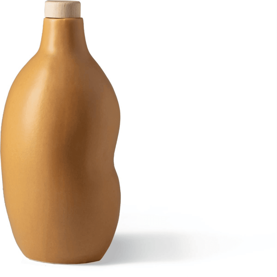 Oliera Design Impronta in Ceramica Umbra realizzata a Mano con tappo dosatore “Guinigi Home” 700ml / cm ø 9,5x21h