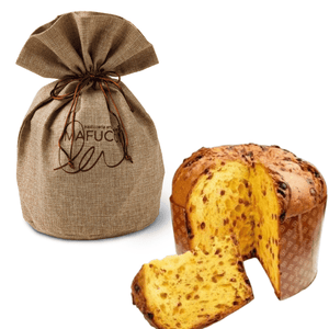 Traditional Panettone"Mafucci"Jute bag handcrafted recipe