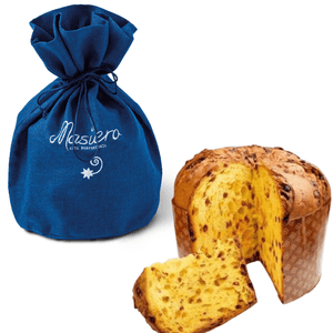Traditional Panettone"Masiero"Jute bag handcrafted recipe